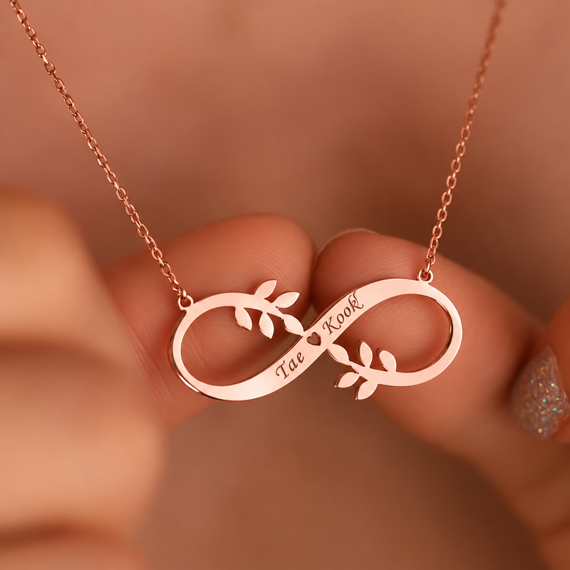Infinity Couple Name Necklace