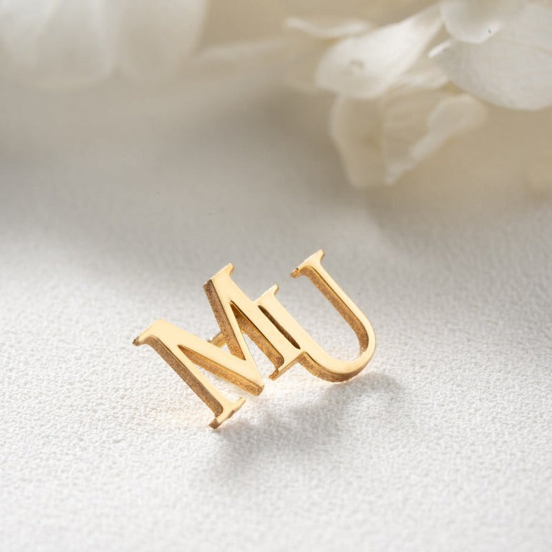 Personalized Initial Letters Brooch