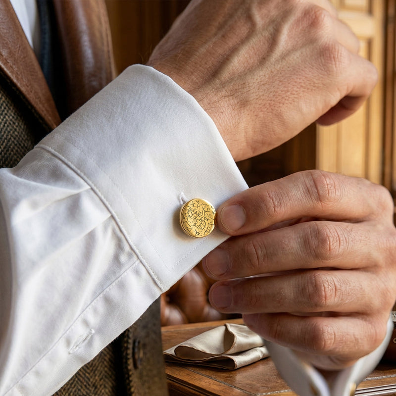 Star Map Constellation Cufflinks – Gold, Silver