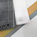 Custom Script Initial Monogram Cufflinks – Personalized Elegant Letter Cufflinks for Men’s Formal Wear & Wedding Gifts