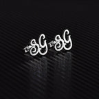 Custom Script Initial Monogram Cufflinks – Personalized Elegant Letter Cufflinks for Men’s Formal Wear & Wedding Gifts