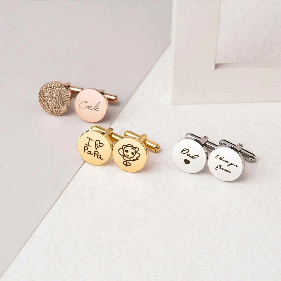 Personalized Handwriting & Drawing Cufflinks