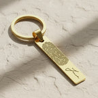 Actual Fingerprint & Handwriting Keychain