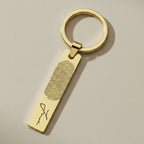 Actual Fingerprint & Handwriting Keychain