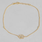 Lotus Charm Anklet for Women