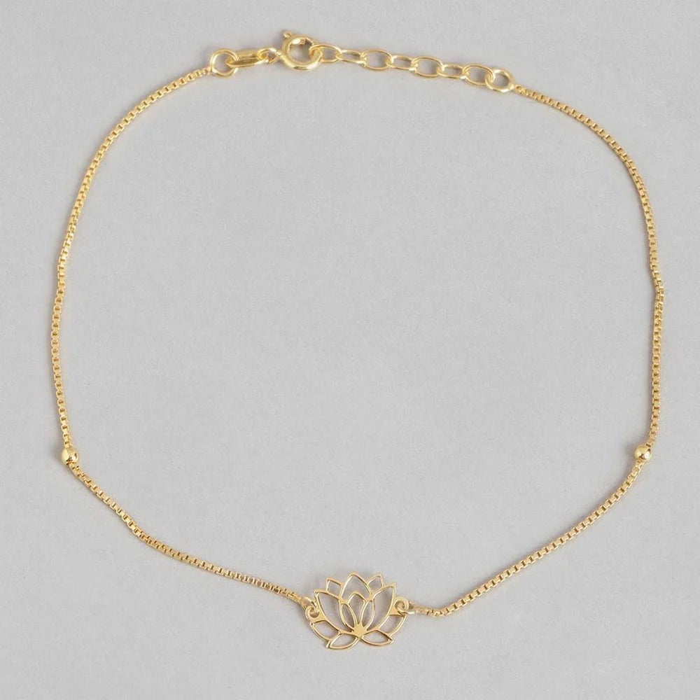 Lotus Charm Anklet for Women