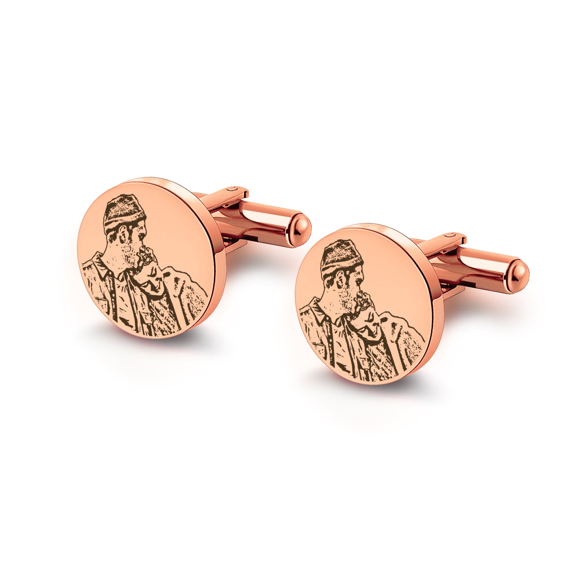 Couple Portrait Photo Cufflinks