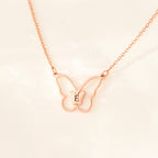 Butterfly Necklace with Initial