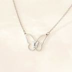 Butterfly Necklace with Initial