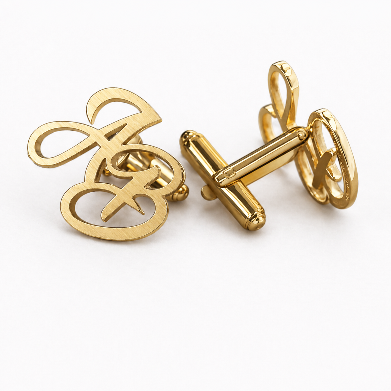 Personalized Interlocking Initial Cufflinks
