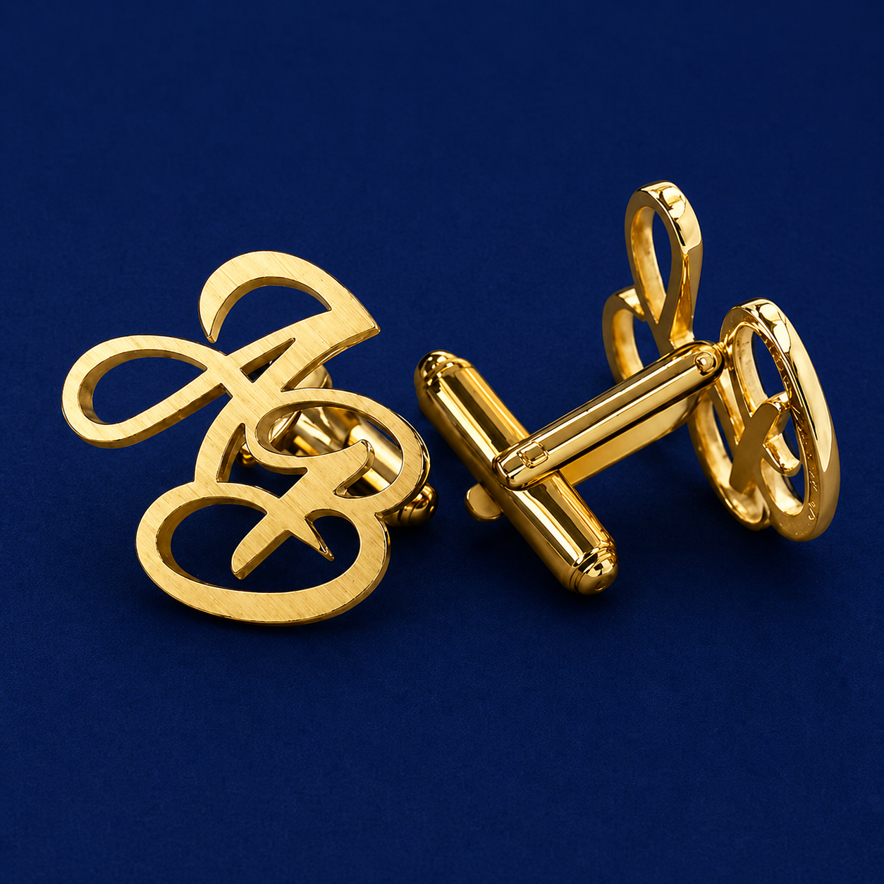 Personalized Interlocking Initial Cufflinks