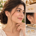 Heart Stud Earrings for Women