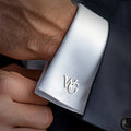 Custom Initial Letter Cufflinks – Personalized Stylish Font Cufflinks for Men