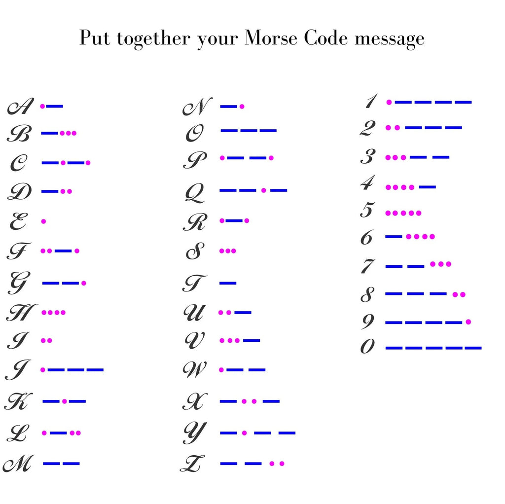 Custom Morse Code Hidden Name Necklace – Personalized Secret Message Jewelry for Men & Women