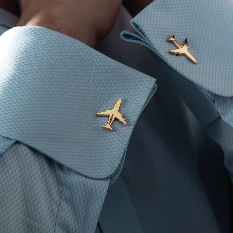 Personalized Airplane Cufflinks – Custom Aviation Cufflinks for Pilots & Air Hostess