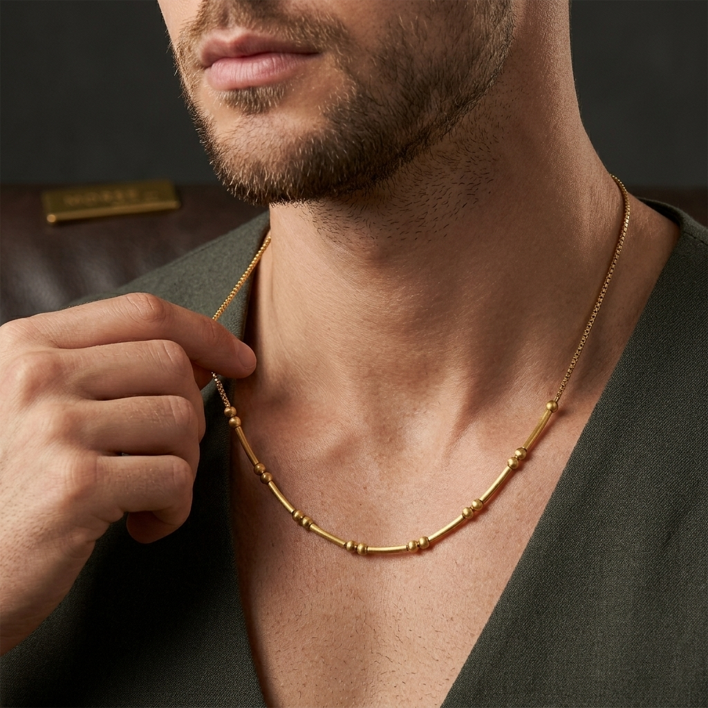 Custom Morse Code Hidden Name Necklace – Personalized Secret Message Jewelry for Men & Women