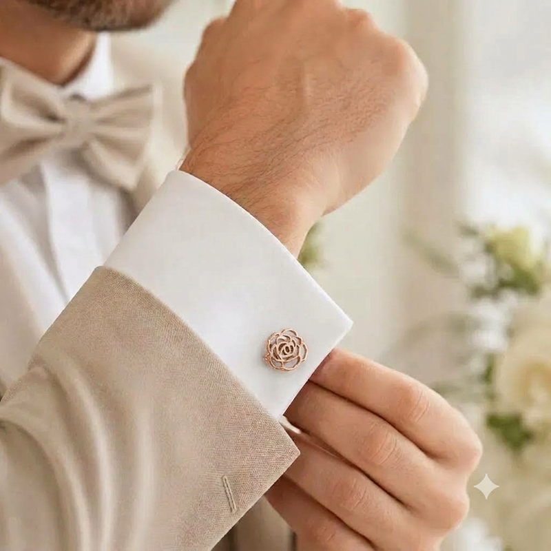 Personalized Birth Flower Cufflinks
