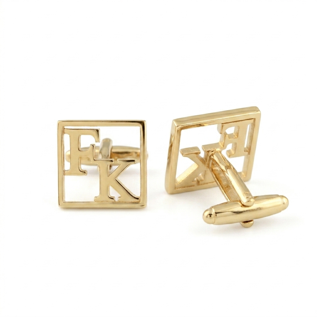 Personalized Initials Cuff Links For Father