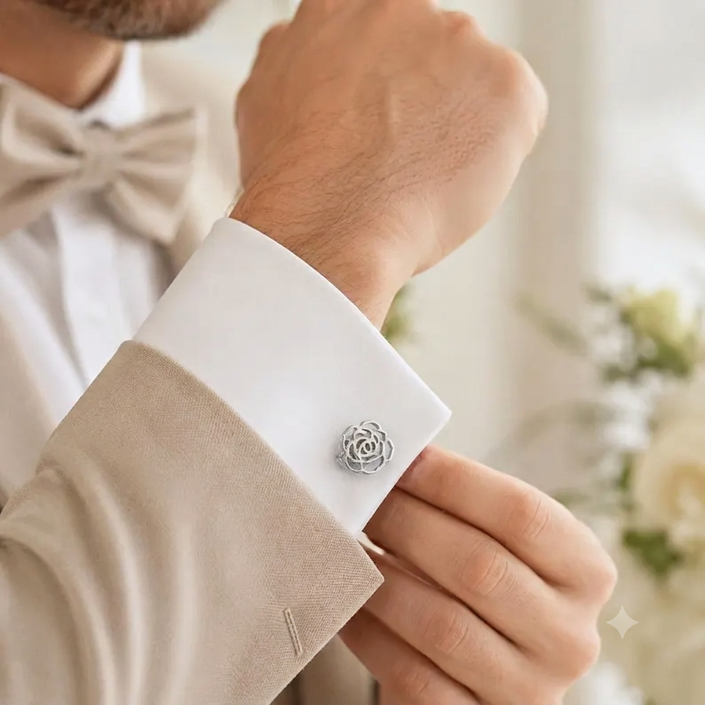 Personalized Birth Flower Cufflinks