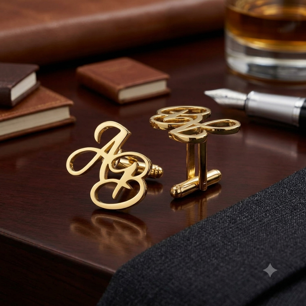 Personalised Brass  Cufflinks