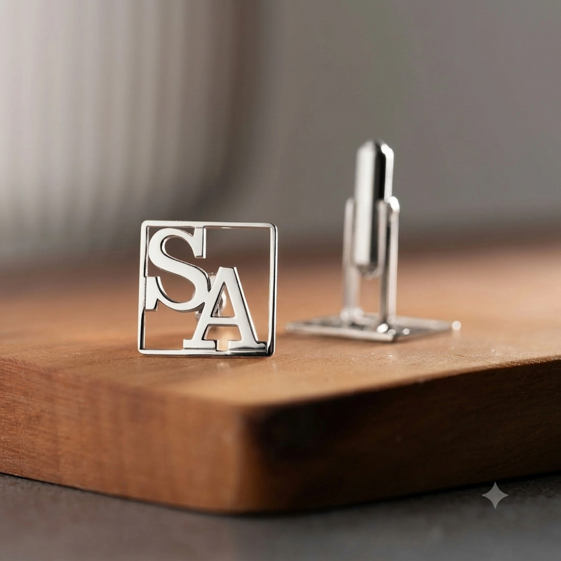 Initial Cufflinks In Square