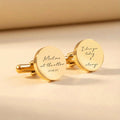 Groom Cufflinks – Meet Me at the Altar Personalised Wedding Cufflinks