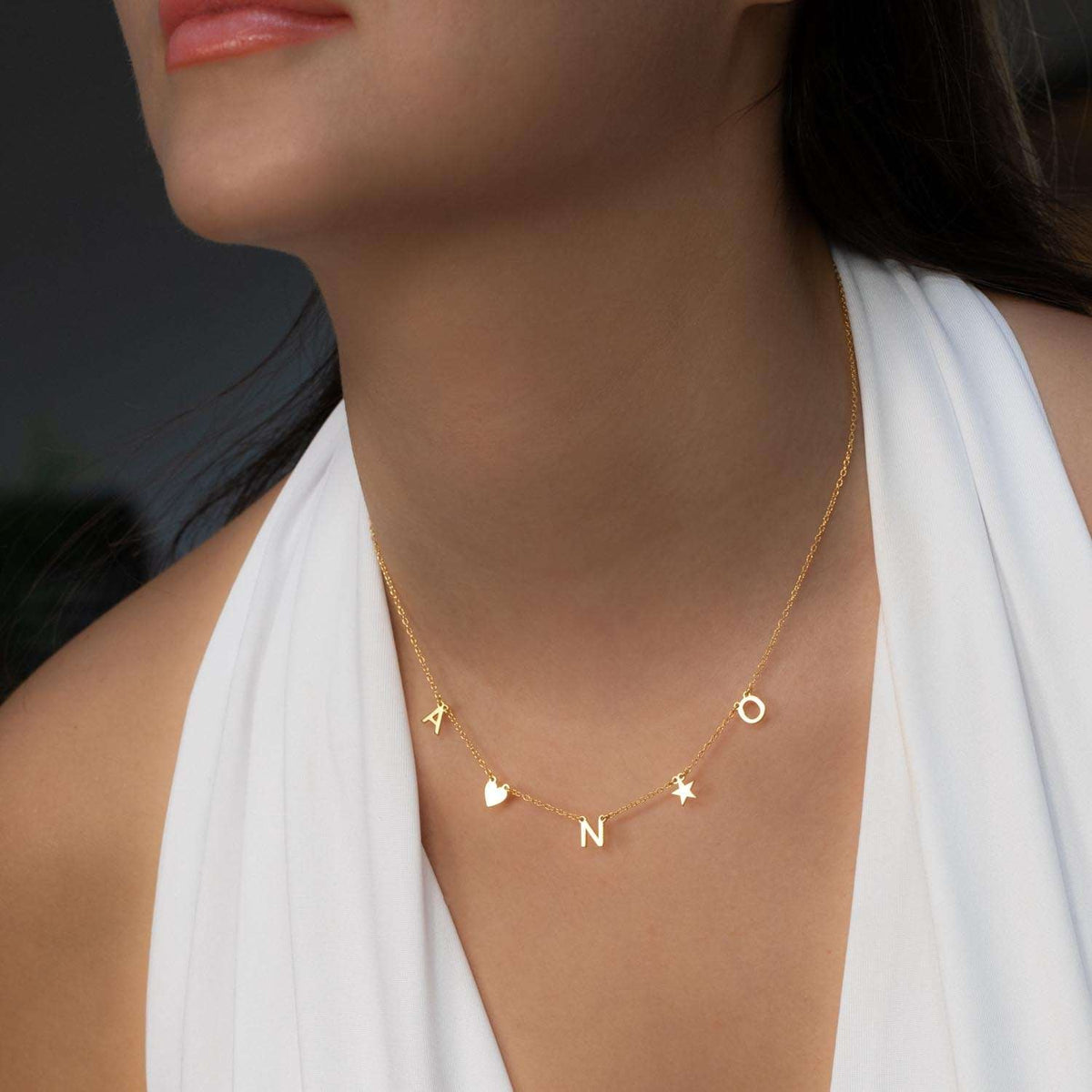Heart Initials Necklace