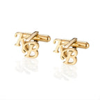 Personalized Initial Monogram Cufflinks – Custom Interlocking Initial Cufflinks for Men