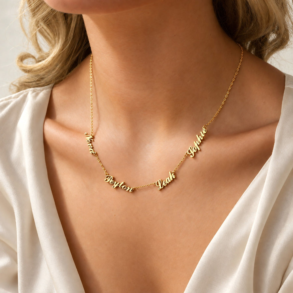 Multiple Name Necklace with Children's Names