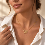 Two Name Necklace with Heart