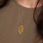 "With Hardship Comes Ease" Calligraphy Necklace