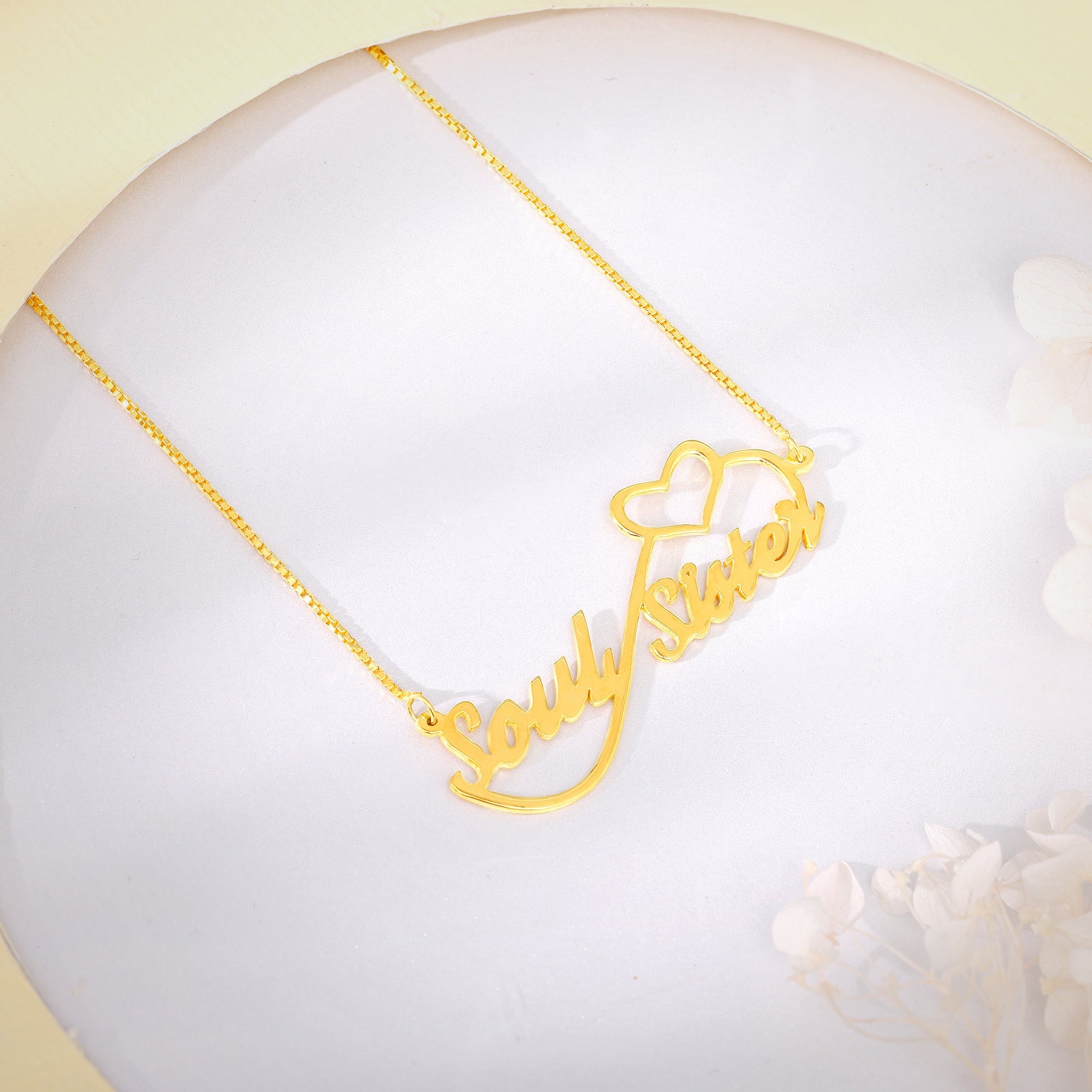 Golden Personalised Infinite Love Pendant