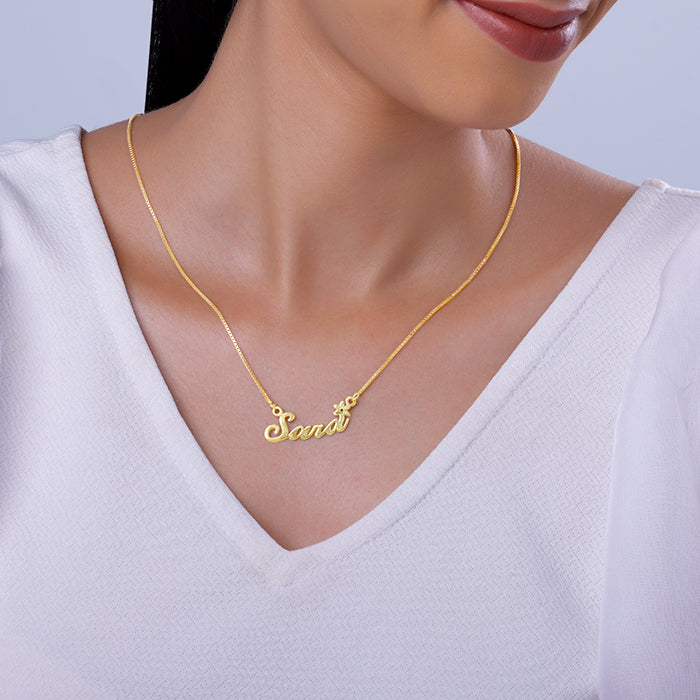 Golden Personalised Self Love Pendant
