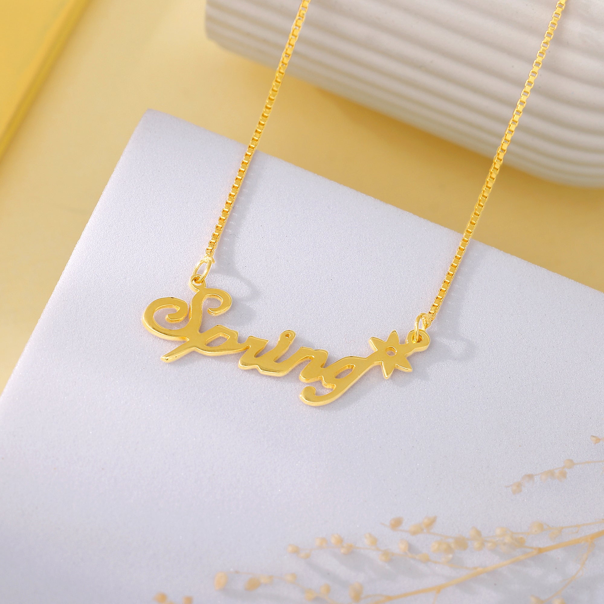 Golden Personalised Self Love Pendant