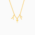 Golden Personalised Love Initials Necklace