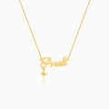 Golden Personalised Name Star Charm Necklace