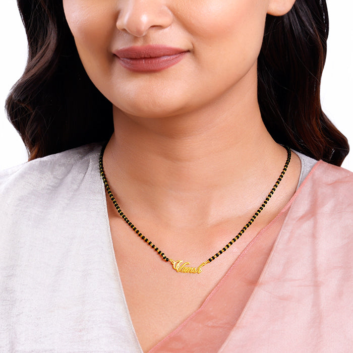 Golden Personalised Name Mangalsutra