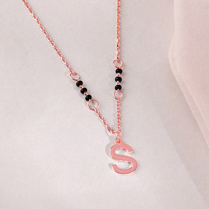 Rose Gold Personalised Cherished Initial Mangalsutra