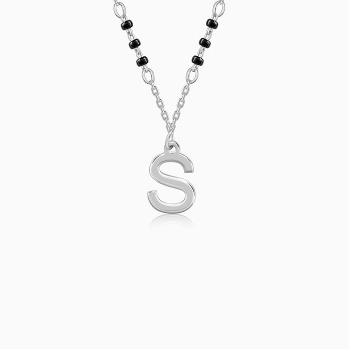 Silver Personalised Cherished Initial Mangalsutra