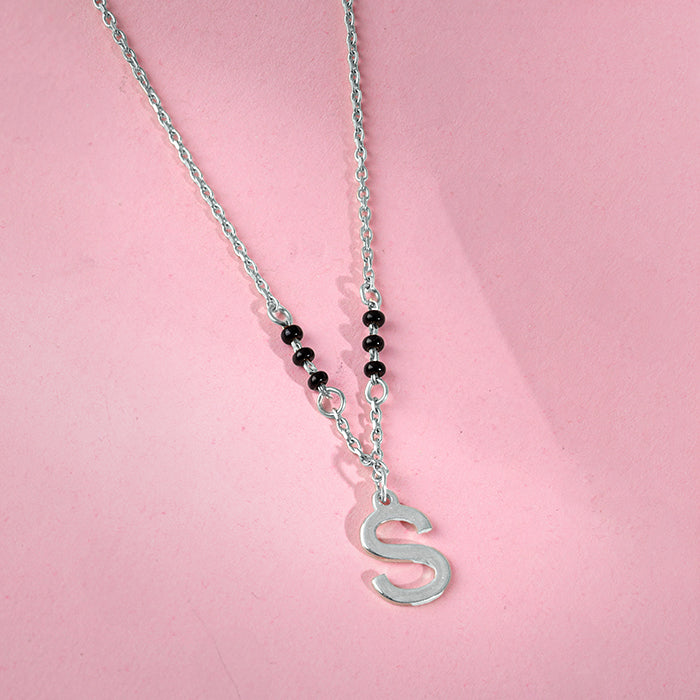 Silver Personalised Cherished Initial Mangalsutra