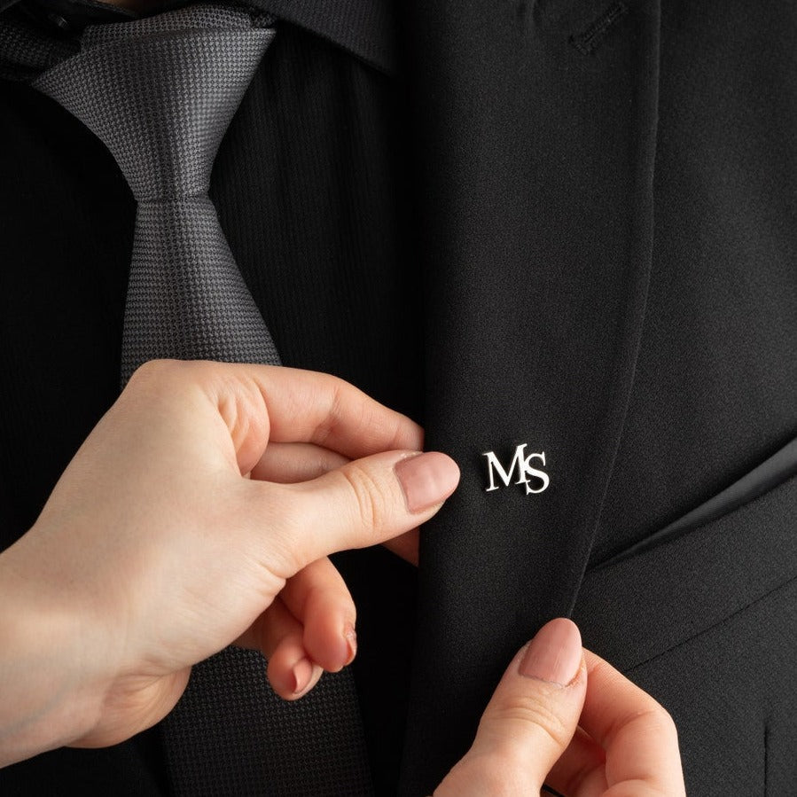 Personalized Initial Letters Brooch