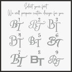 Personalized Initial Monogram Cufflinks – Custom Interlocking Initial Cufflinks for Men