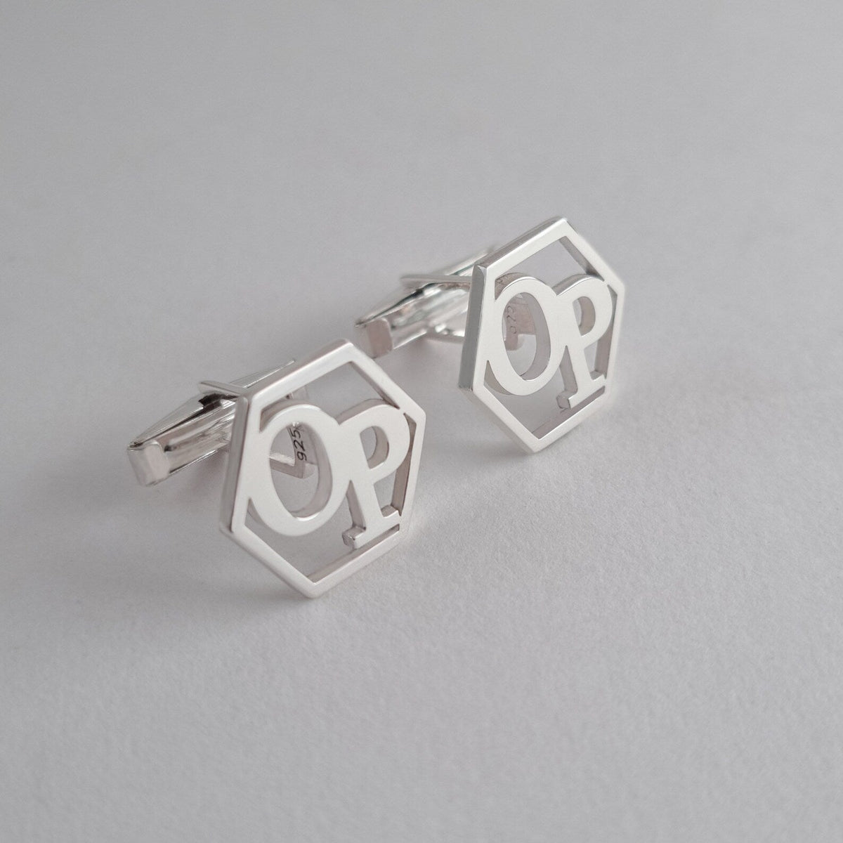 Personalized Hexagon Initials Cufflinks