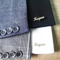 Personalized Name Cufflinks for Men – Custom Script Font Signature Design