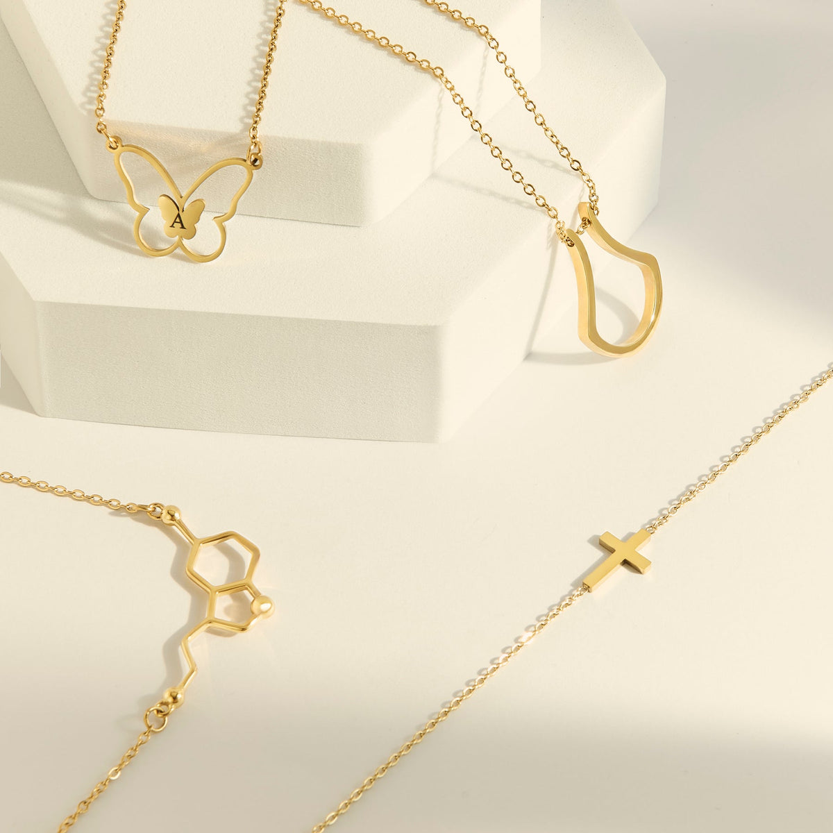 Butterfly Necklace with Initial