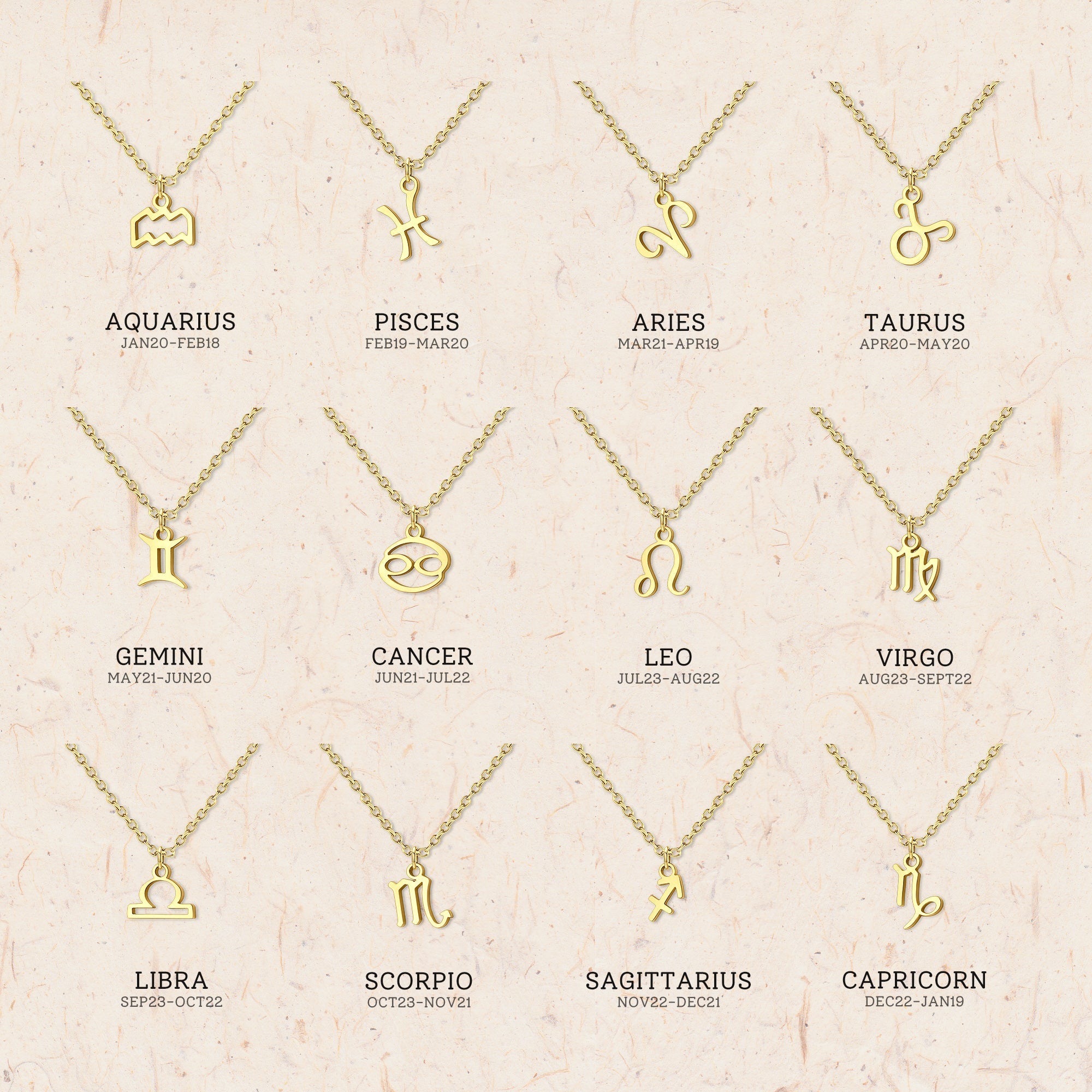 Women's Constellation Sign Necklace