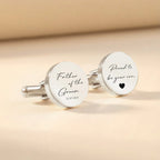 Father of the Groom Cufflinks – Personalised Wedding Gift