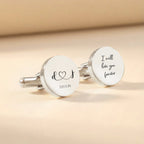 Personalised Wedding Cufflinks – Custom Message & Date