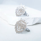 Royal Statement Golden Lion Face Cufflinks Men's