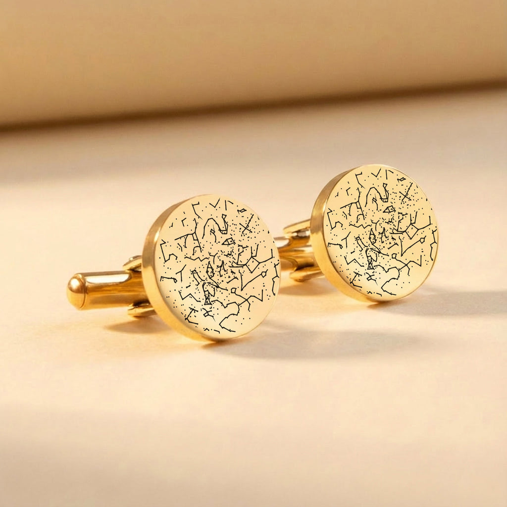 Star Map Constellation Cufflinks – Gold, Silver
